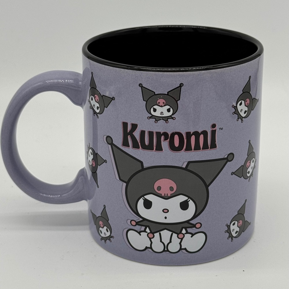 Sanrio Kuromi Poses 20 oz Purple Ceramic Mug Silver Buffalo Coffee Cup Large
